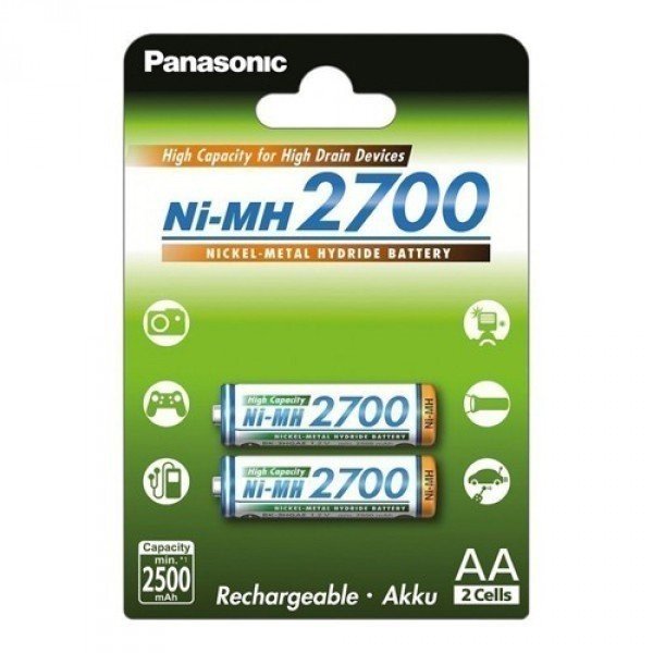 Аккумулятор Panasonic High Capacity AA 2700 mAh 2BP Ni-MH